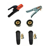 Porta Eletrodo Engate 9mm Garra Negativa Kit Solda