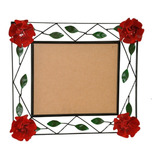 Porta Espelho Artesanal Floral Rustico Toalete Menor Preço