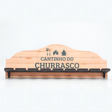 Porta Espeto Cantinho Do Churrasco De Parede Mdf 6mm