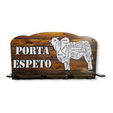 Porta Espeto De Parede Churrasqueira Mdf Suporte Rústico