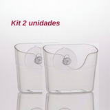 Porta Esponja Ventosa Suporte Bucha Pia Cozinha Kit 2 Unid Cor Transparente