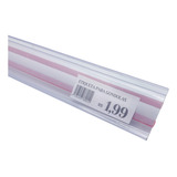 Porta Etiqueta Com Fita Dupla Face Cristal 1mt Kit C 10pçs