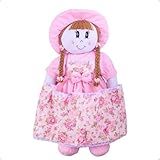 Porta Fraldas Porta Treco Boneca Organizador 6 Bolsos Cômoda Menina Floral 