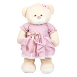 Porta Fraldas Urso Vestido 65cm - Decoração Quarto Do Bebê