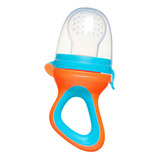 Porta Frutinha Sugador Em Silicone Chupeta Alimentador Buba Cor Laranja