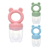Porta Frutinhas Em Silicone Buba Ursinho Com Mordedor