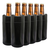 Porta Garrafa Térmico Camisinha Cerveja 600ml Kit C 6 Preto