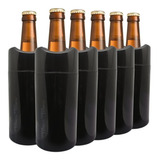 Porta Garrafa Térmico Camisinha Cerveja 600ml Kit C 6 Preto