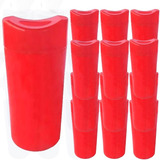 Porta Garrafa Térmico Camisinha Cerveja Litrão Vermelho 12un
