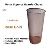 Porta Guarda chuva Lixeira  25l  Rose Gold  27x50cm