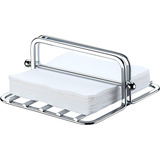 Porta Guardanapo Grande Com Peso Suporte De Mesa P Papel Cor Aço Cromado Não Oxida Elegante