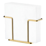 Porta Guardanapos Papel Boca Mesa Suporte Aramado Dourado