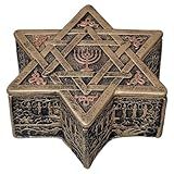 Porta Joia Objetos Estrela De David Judaico Com Tampa Resina