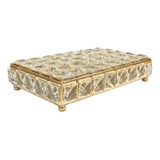 Porta Joias Cristal Dourado