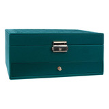 Porta Joias Estojo Hwj Organizador Viagem Pulseiras Brincos Portátil Cor Verde