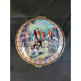 Porta Joias Limoges Fine Porcelain Hand Painted Com 8 Cm