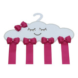 Porta Laços Cabide Organizador De Tiaras Presilhas Pink