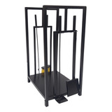 Porta Lenhas Cesto Portátil Limpeza De Lareira Churrasqueira