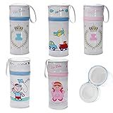 Porta Mamadeira Térmico Unitário 360ml Com Isopor Lipi Baby Cabe Avent Mam Lillo Rosa Coroa