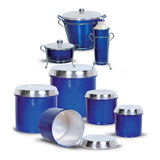 Porta Mantimento Lixeira Porta Detergente Kit Pia C Suporte Cor Azul