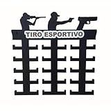 Porta Medalha Kit Com 10 Peças Esportivo 35x35 Cm MDF Preto
