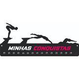 Porta Medalha Natação Feminino Para Até 50 Medalhas