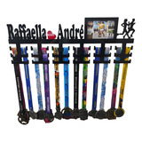 Porta Medalha Personalizado Corrida De Rua Casal Tam 24x67cm