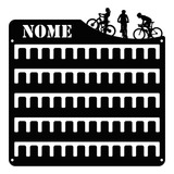 Porta Medalhas Bicicleta Bike Feminino Com Nome 60 Expositor