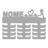 Porta Medalhas Corrida 4 Corredor Crosfit Preto Mdf Persona