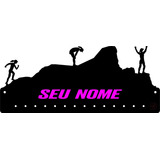 Porta Medalhas Corrida Montanha Fem P Até 50 Medalhas Frase