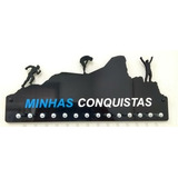 Porta Medalhas Corrida Montanha Masc P Até 50 Medalhas Frase