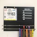 Porta Medalhas Corrida Personalizado Numero De Peito - Rps- -preto-