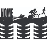 Porta Medalhas Personalizado Triathlon Masculino 24 Ganchos