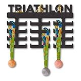 Porta Medalhas Triathlon Feminino Detalhe Dourado