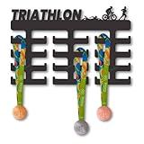 Porta Medalhas Triathlon Masculino Woodecora