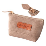 Porta Moedas Ziper Couro Legítimo Feminino Cor Fendi