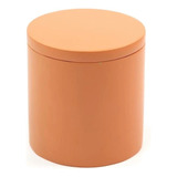 Porta Objetos Pote Com Tampa Multiuso Resina Terracota Oikos