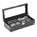 porta oculos total couro ecologico preto preto divisorias