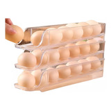 Porta Ovos Bandeja Dispenser Suporte Geladeira 3 Andares Multiuso 21 Ovos Cor Transparente