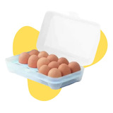 Porta Ovos Bandeja Plástico 15 Cavidades Com Tampa Geladeira