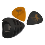 Porta Palhetas Com 2 Palhetas Para Violão Guitarra Ukulele