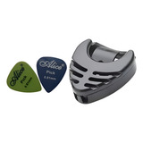Porta Palhetas Com 2 Palhetas Para Violão Guitarra Ukulele