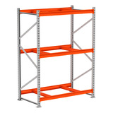 Porta Pallet Cinza Laranja 200x120x80 Paletes Palet 1500kg Cor Cinza Com Laranja