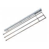 Porta Pano Triplo Jomer 110x45x435mm Aluminio inox 7613