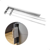 Porta Panos Deslizante Triplo Aluminio E Inox 8613 Jomer