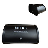 Porta Pão Black Manhattan Bread Inox