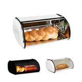 Porta Pão Inox Armazenador Pães Bolos Cake Tampa Retrátil