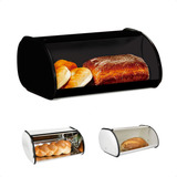 Porta Pão Inox Armazenador Pães Bolos Cake Tampa Retrátil