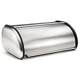 Porta Pão Inox Organizador C Tampa Retrátil Guarda Pães