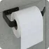 Porta Papel Higiênico De Parede Preto Fosco